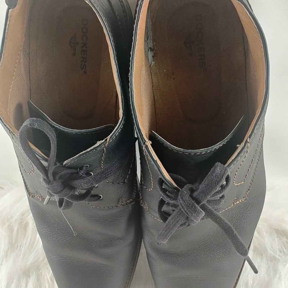 Dockers Black Leather Men’s Dress Shoes Lace Up Oxford Size 12M - Picture 14 of 15